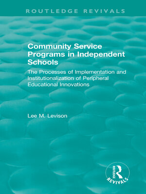 cover image of Community Service Programs in Independent Schools